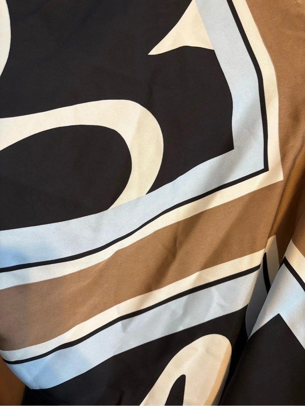 Nine West Geometric Tunic in Black & Brown Size Large - Picture 4 of 9
